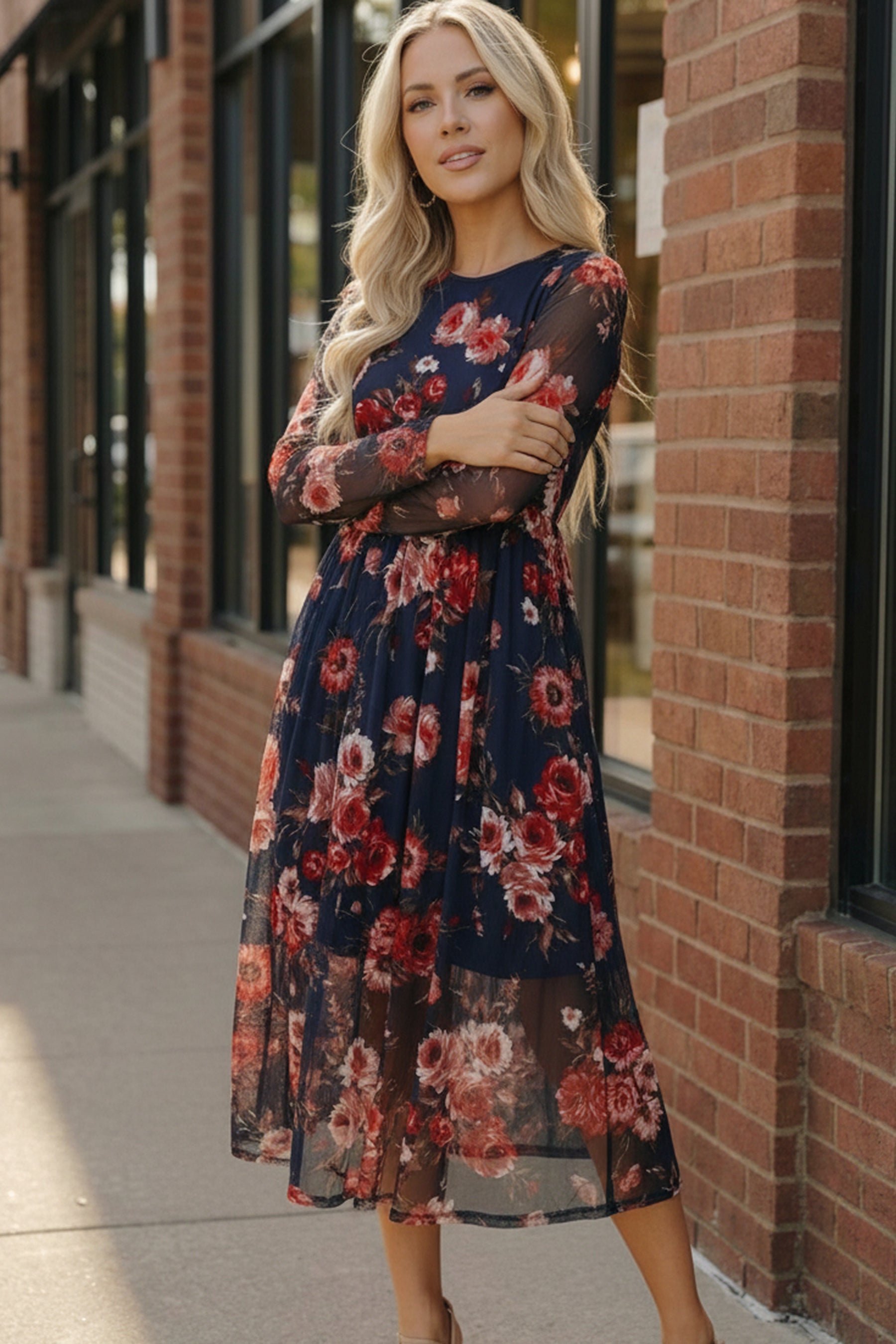 Rosy Romance Mesh Dress