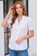 Perfectly Pretty White Button Up Blouse