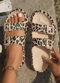 Leopard Double Buckle Shoes New