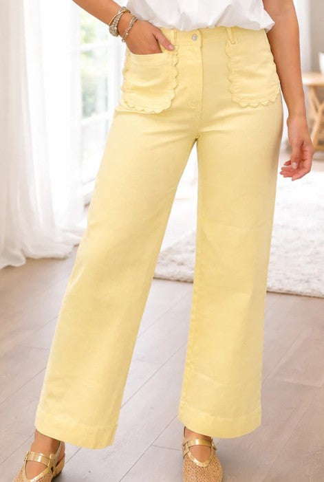 Scalloped Patch Jeans