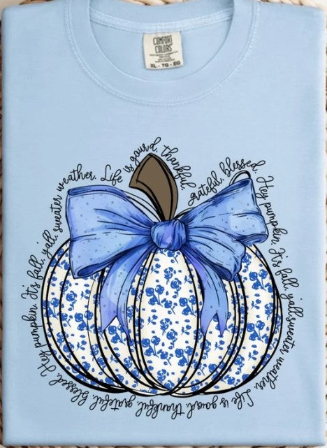 Blue Vintage Pumpkin Tee