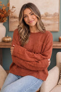 Oversized Cropped Knit Sweater with Chest Pocket