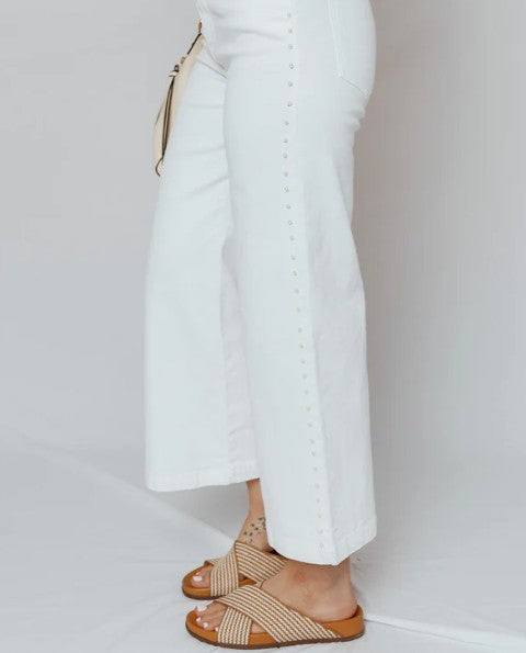 White Pearl Side Seam Jean